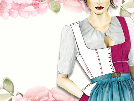 passgenaues Schnittmuster für ein wunderschönes traditionelles Dirndl