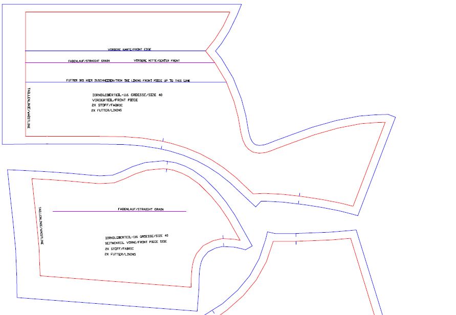 Download Schnittmuster Dirndloberteil-116