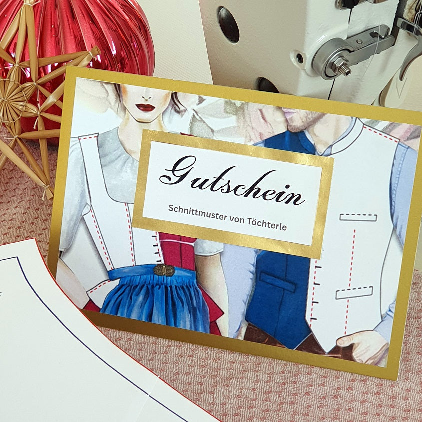 Geschenkgutschein für Dirndl- und Trachtenschnittmuster