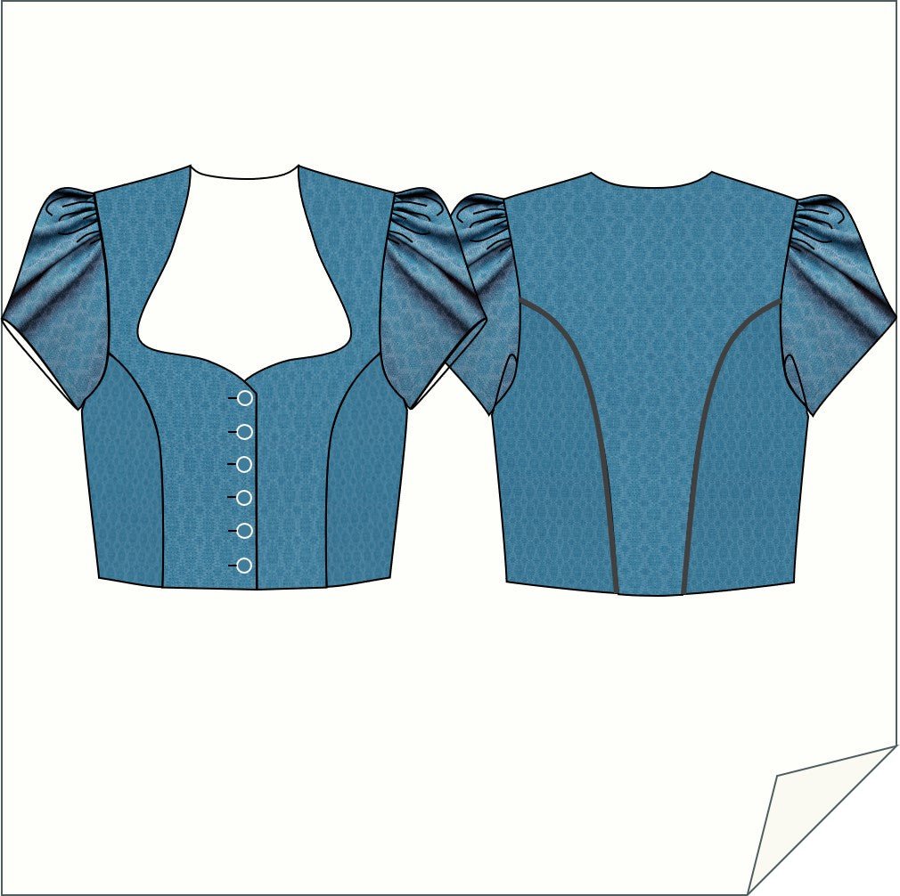 Download Schnittmuster Dirndloberteil-116