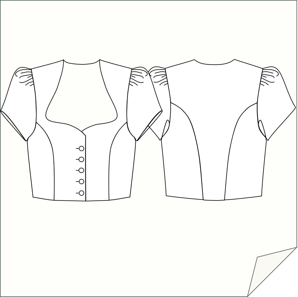 Download Schnittmuster Dirndloberteil-116