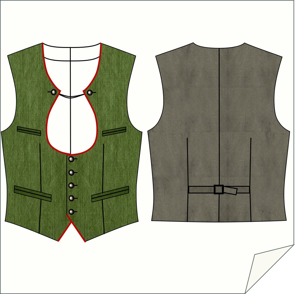 Download Schnittmuster Herrenweste-135