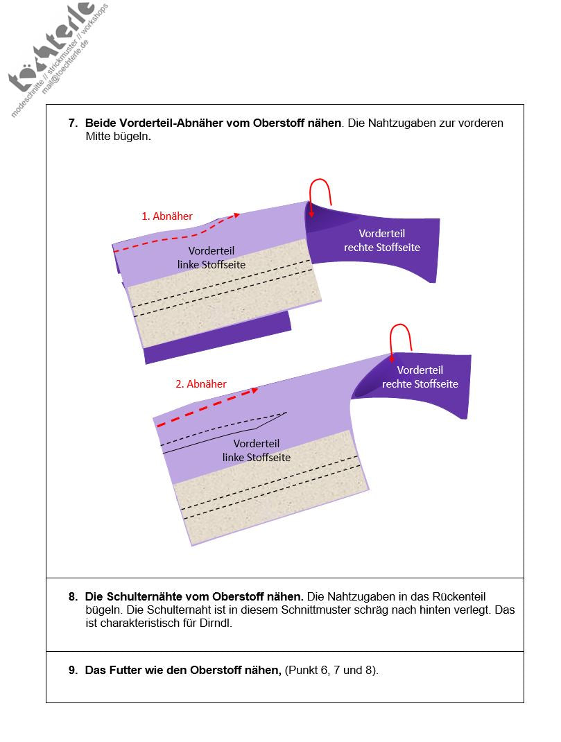 Download Schnittmuster Dirndloberteil-110