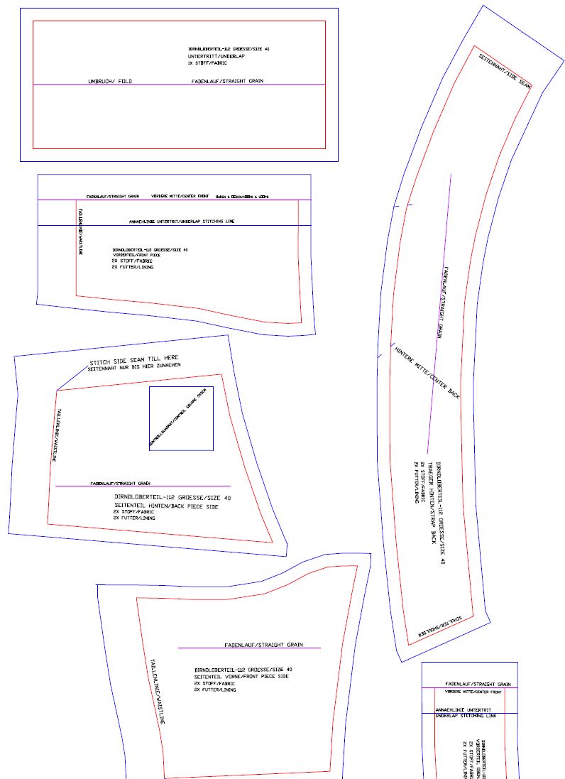 Download Schnittmuster Dirndloberteil-112