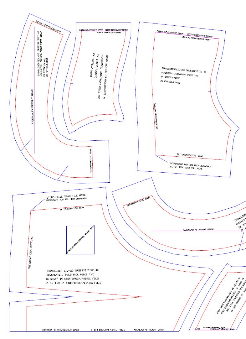 Download Schnittmuster Dirndloberteil-113