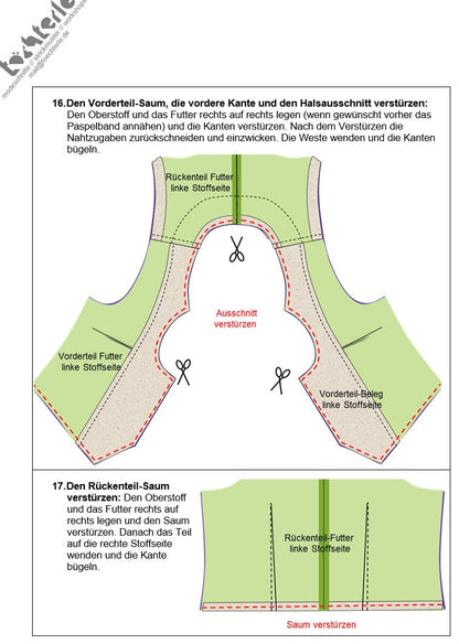 Download Schnittmuster Herrenweste-135