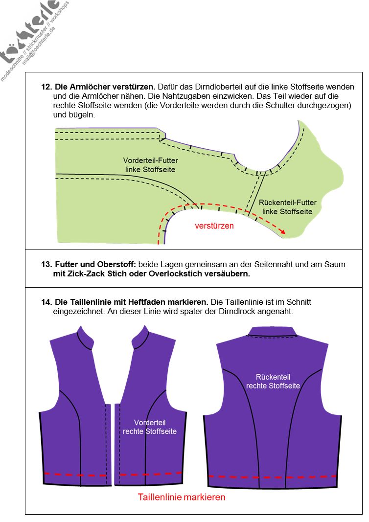 Download Schnittmuster Dirndloberteil-140