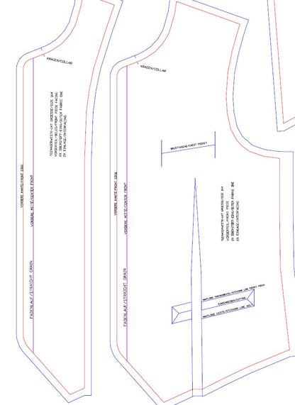 Download Schnittmuster Teenagerweste-147 Größe 164 + 170