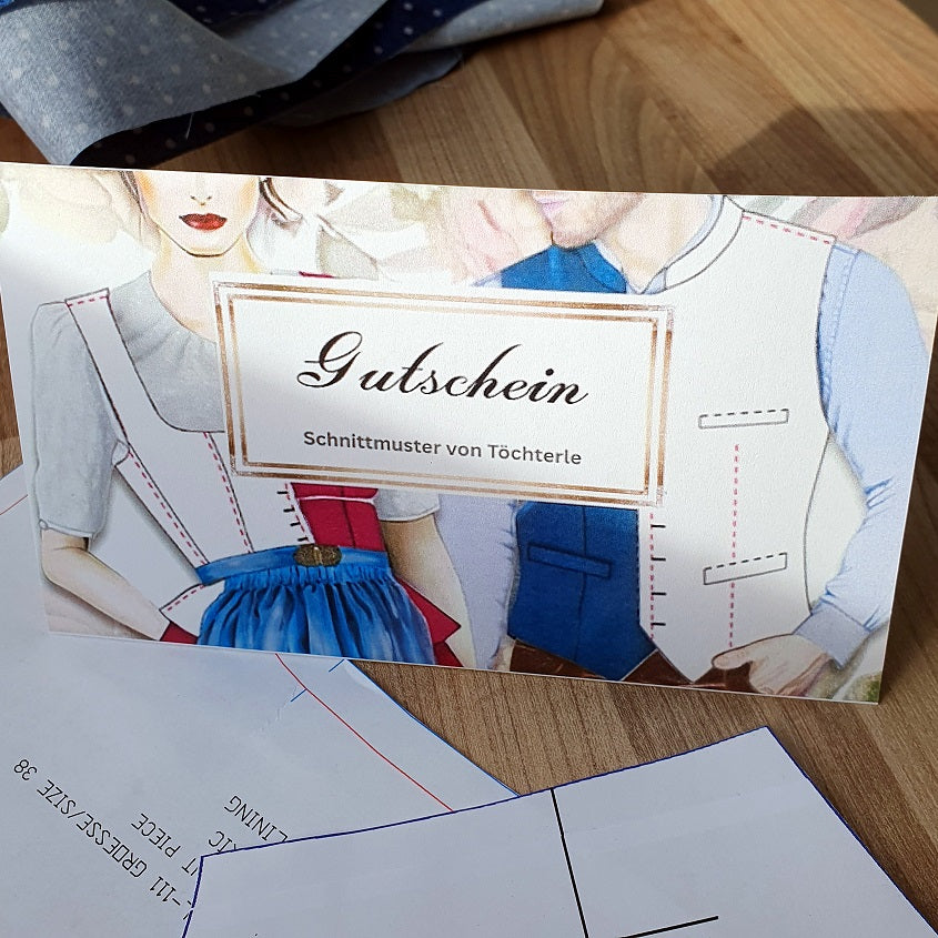 Geschenkgutschein für Dirndl- und Trachtenschnittmuster