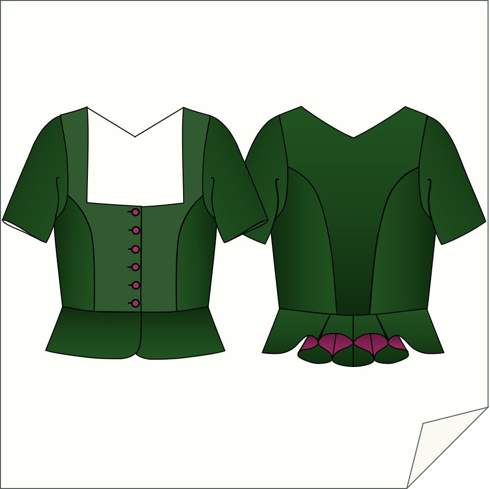 Download Schnittmuster Dirndloberteil-133