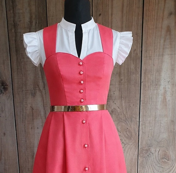 Dirndl Dress 151 with Sweetheart Neckline and Wide Straps – Digital PDF Sewing Pattern