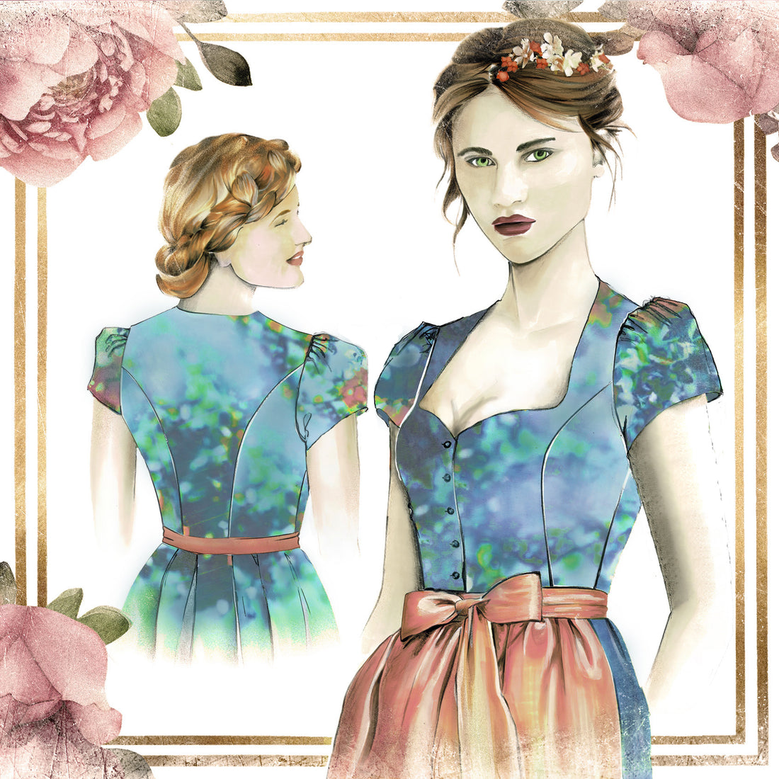 Download Schnittmuster Dirndloberteil-116